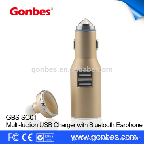 2017 Multi function 2.4 A Earphone Bluetooth Car Charger